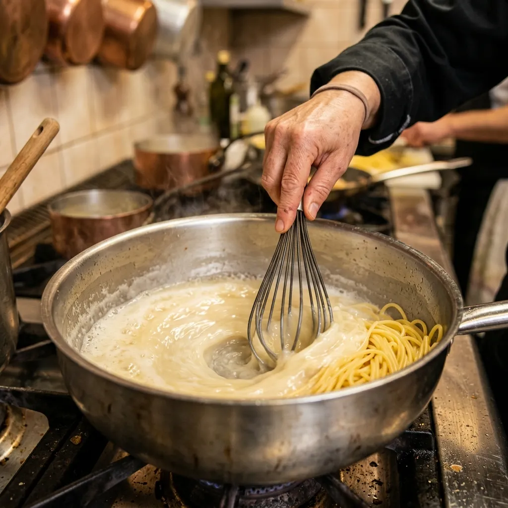 Emulsifying Pasta Water