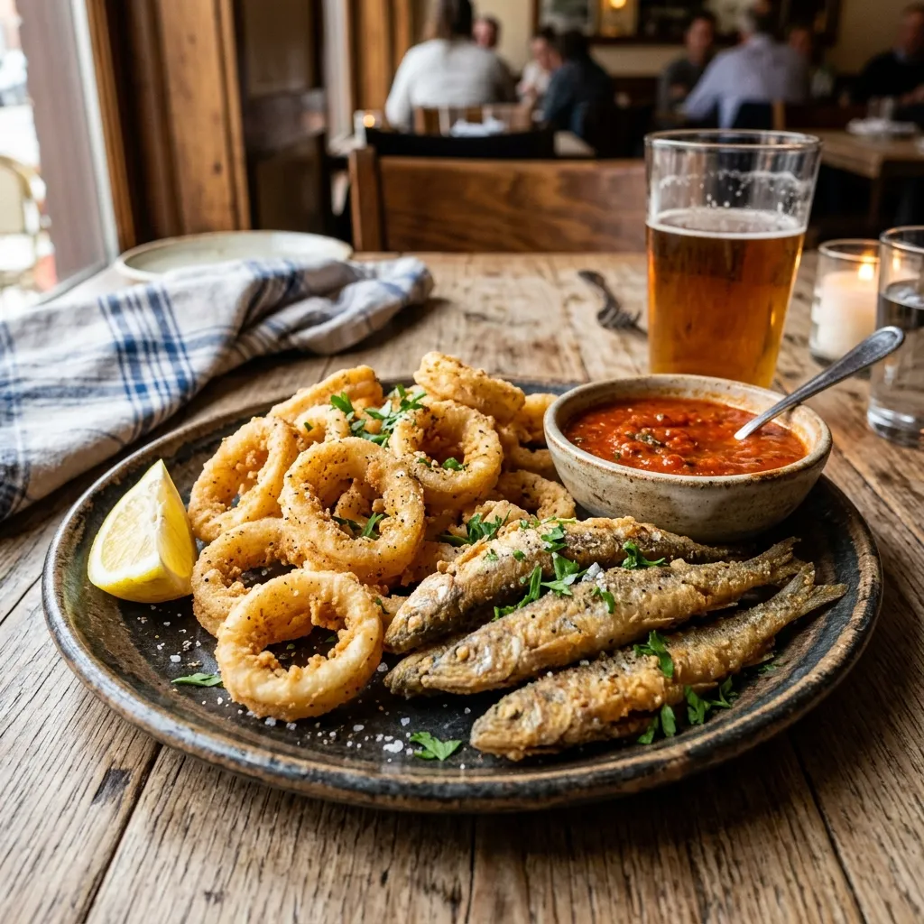 Fried Calamari and Smelt